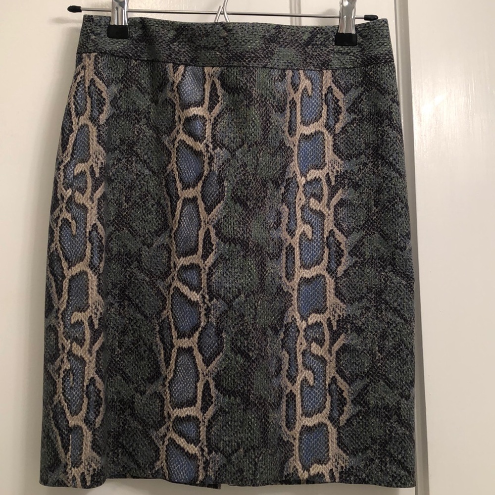 Snakeskin print skirt-XS